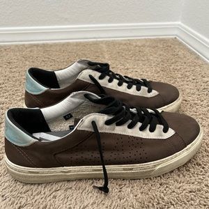 P448 John Men's  Low Top Sneaker Shoes Black  Size 42 / US 9